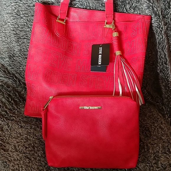 Steve Madden Handbags - NWT Steve Madden Logo Tote ~ Coral ~ Bsaylor Bag
